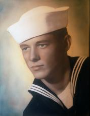 Submitted - As a young sailor, Dick Bullis spent most of his four-year enlistment aboard the aircraft carrier, Bon Homme Richard.