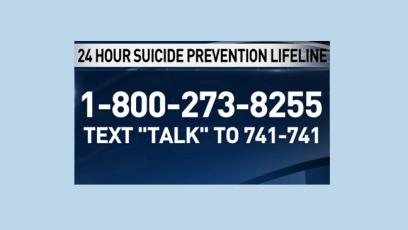 1-800-273-8255 Suicide Prevention
