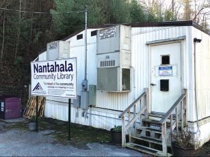 File photo - The Nantahala library has been housed in this double-wide trailer since 1999.