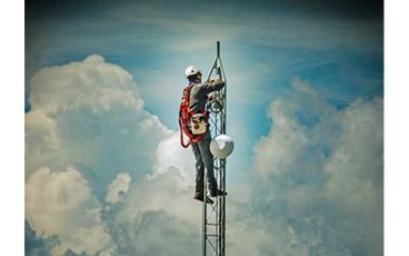 Photo/Bob Scott - Balsam West recently installed a tower on the Lazy Hiker that will help provide wireless internet connection to more customers downtown. Balsam West CEO Ryan Sherby said the tower could serve approximately 50 locations with a speed up to 100 Mbps.