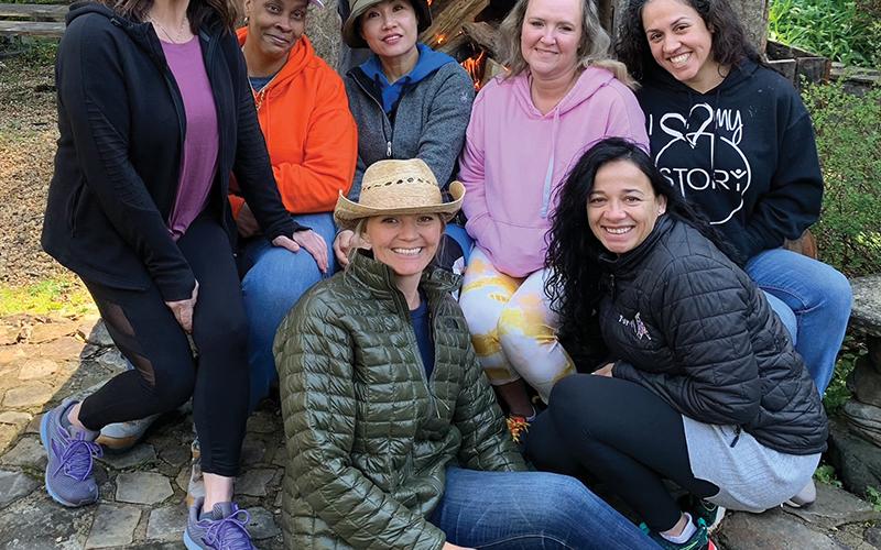Photo submitted - Participants in the first monthly Vitality Retreat for Gold Star Widows are pictured with co-founder Jessica Merritt (sitting) at the Special Liberty Project’s Farm and Retreat Center in Franklin.