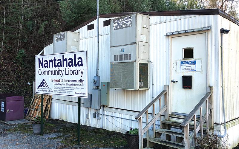 File photo - The Nantahala library has been housed in this double-wide trailer since 1999.